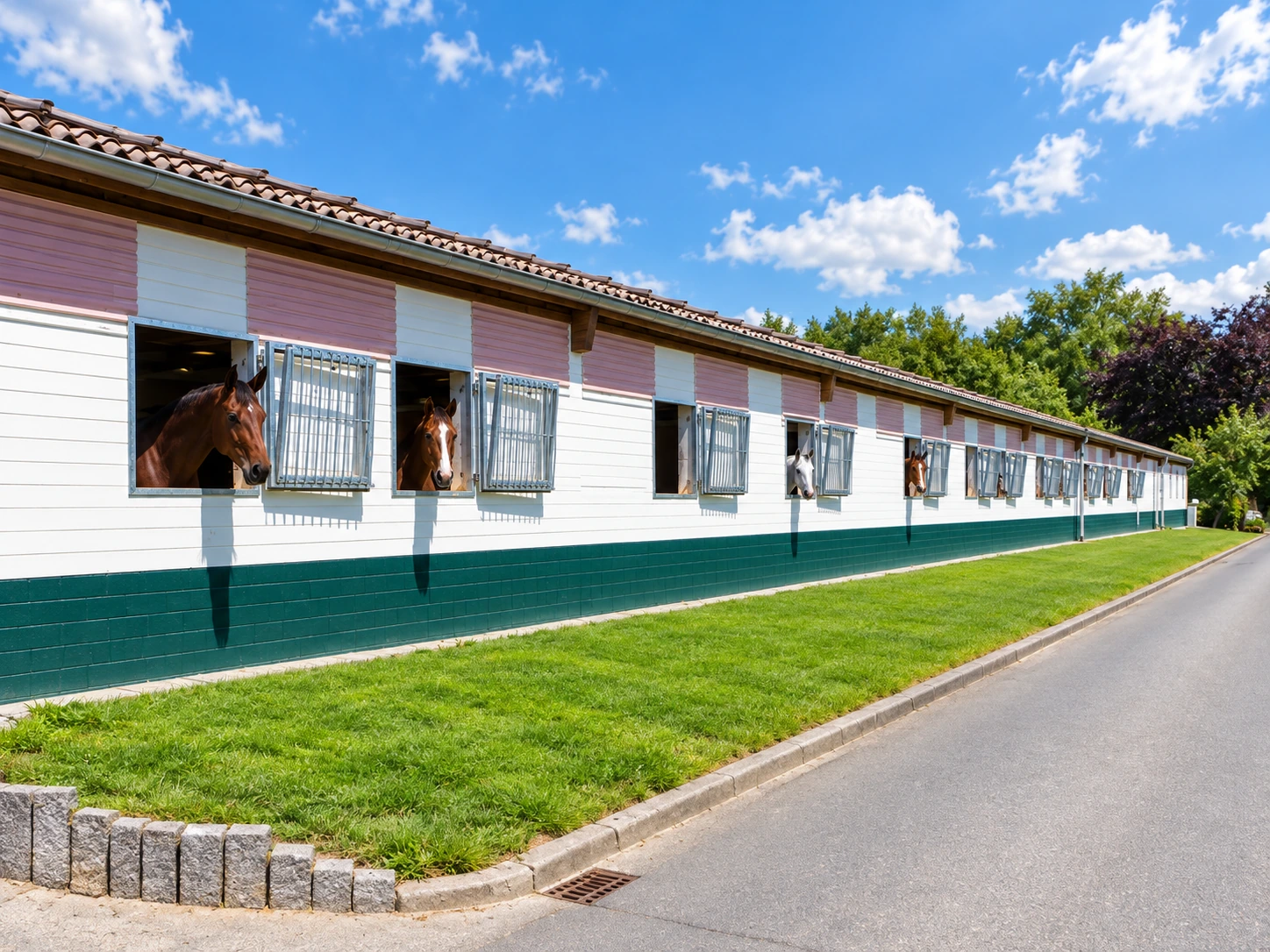 Stallanlage und Weg bei HS Sportpferde